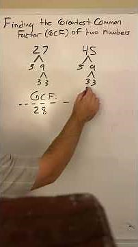Finding the Greatest Common Factor (GCF) of two numbers #math #tutoring