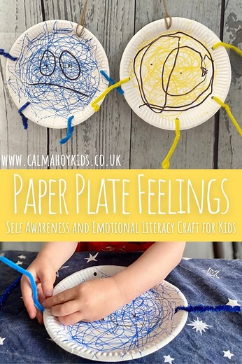 Easy Paper Plate Feelings Craft for Kids - Calm Ahoy Kids