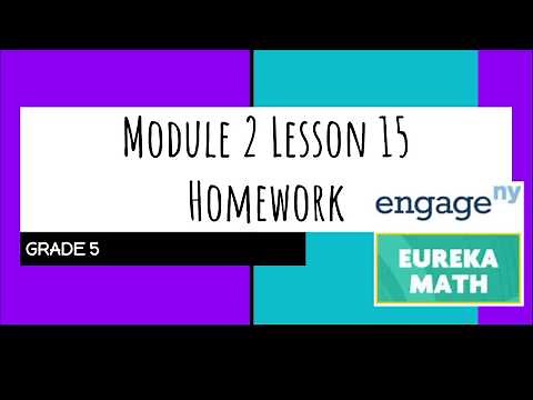 Engage NY // Eureka Math Grade 5 Module 2 Lesson 15 Homework
