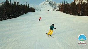 The run of the day is Mr. K! A fun and lengthy groomer with terrain for all ages and skill levels. Looks pretty fun right? | Big Sky Resort