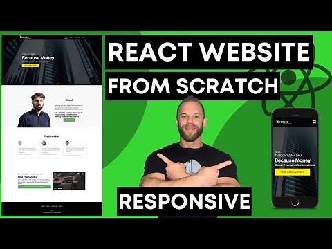 React Website Beginner Tutorial - Fully Responsive React JS App