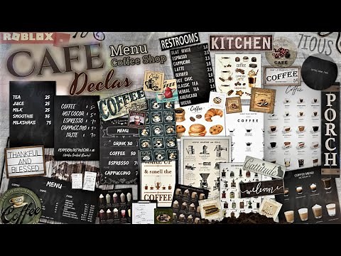 Decals Codes Cafe / Coffee Shop & Menu | Decals Ids | Bloxburg ROBLOX