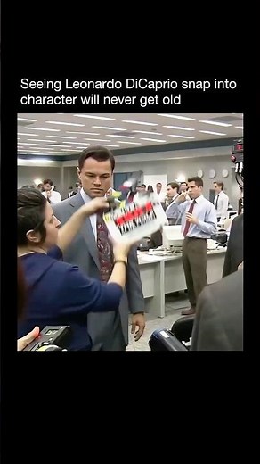 Leonardo DiCaprio prepares for a scene 🎬