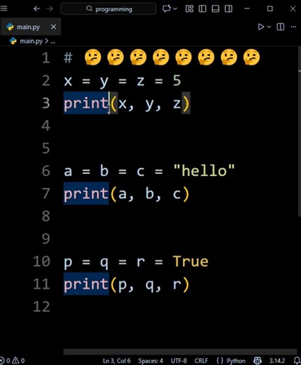 Look at Python Variables! #python #programming #coding