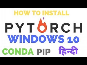 How to install pytorch in anaconda windows 10