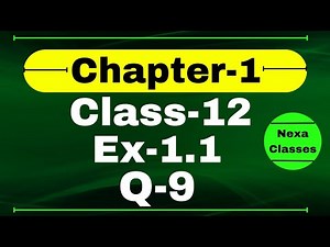 Class 12 Ex 1.1 Q9 Math | Relation & Function | Q9 Ex 1.1 Class 12 Math | Ex 1.1 Q9 Class 12 Math |