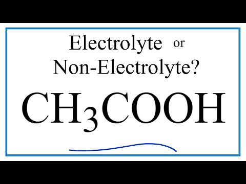 Is CH3COOH an Electrolyte or Non-electrolyte (Acetic acid)