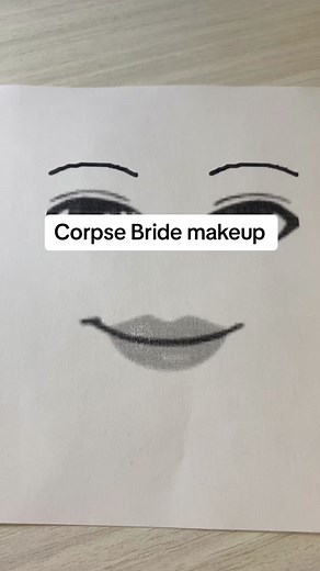 Corpse Bride makeup on roblox avatar!! #corpsebride #halloween #makeup #roblox