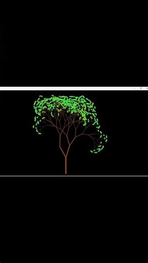 Draw The Fractal Tree Using Python Code #shorts #compilepythondaily #python