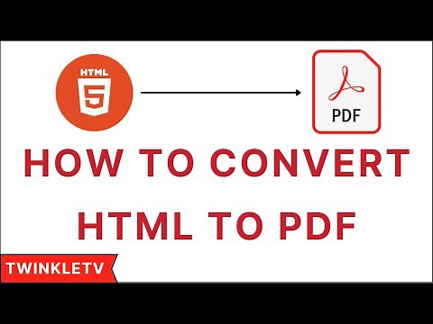 How To Convert HTML File Into PDF