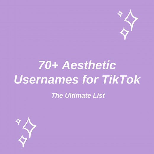 70  Aesthetic Usernames for TikTok: The Ultimate List
