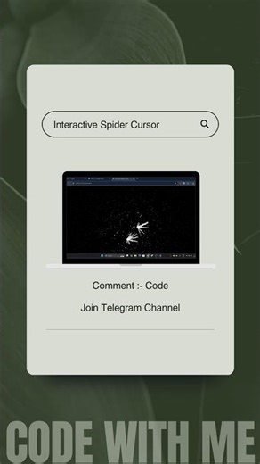 Interactive Spider Cursor 🕷️ | Crazy Effect Using HTML CSS & JavaScript
