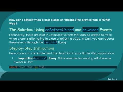 Detecting Browser/Tab Closure in Flutter Web
