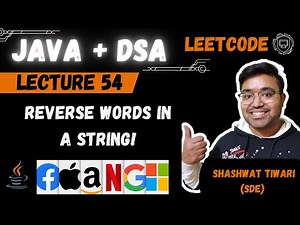 L -54 Reverse Words in a String leetcode | Java plus DSA Placement | FAANG