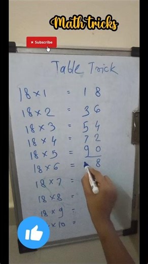 very easy Maths trick🔥 #shortsfeed #tableof18#tabletrick #maths #ytshorts