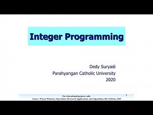 Integer Programming (9.2, Example 1-2)