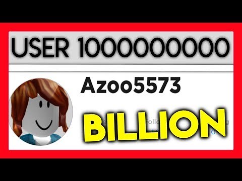 THE 1,000,000,000TH USER on ROBLOX..