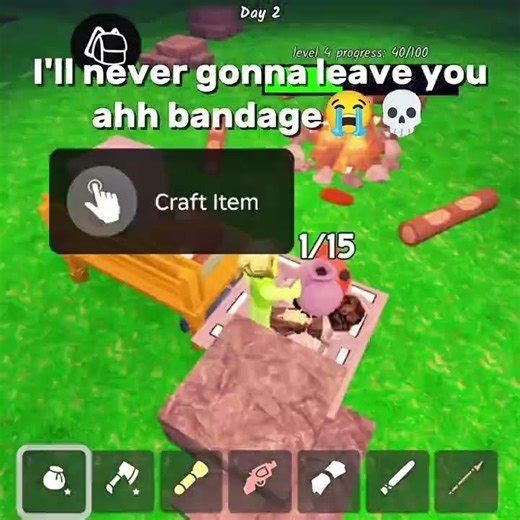 Bandages heal🩹🤕💔#roblox #99nightsintheforest