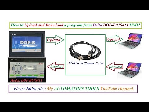 How to Upload and Download a Program from DELTA (DOP-B07S411) HMI?