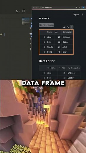 How to create a data frame in Python using streamlit