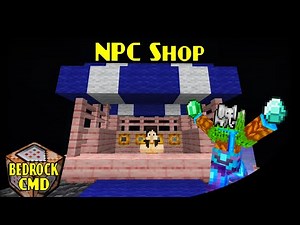 How to Build an NPC Shop | Minecraft Bedrock Command Block Tutorial | MCPE XBOX PS