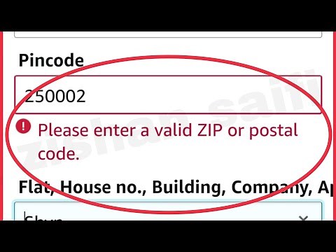Amazon Fix Please enter a valid ZIP or Postal Code. Address Problem solve