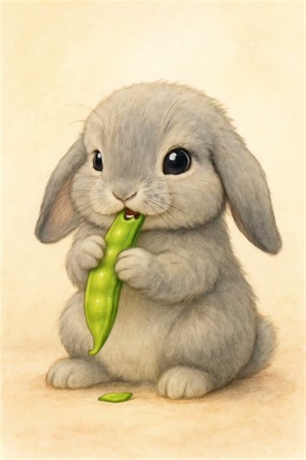 What Bunny Eats: Pea Pod 🌿🐰 #rabbit #bunny #cute #funny #cutebunny #animals #cuteanimals
