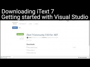 Downloading iText 7 and getting started (Visual Studio)