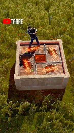 Hidden Campfire Loot Room Trick in Rust #rust #rustbase #tricks