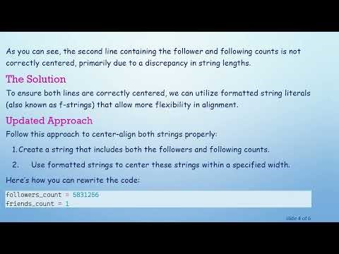 How to Fix Improper Center Alignment of Python Strings
