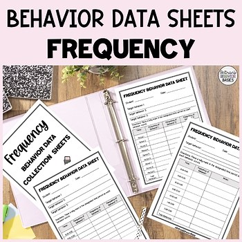 Behavior Data Sheets - Frequency Student Data Tracking Sheets ABA Special Ed