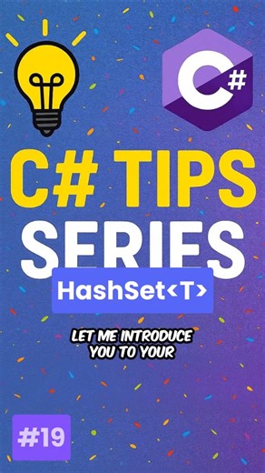 💡C# Tip #19: Use 'HashSet' for unique collection #coding #shorts