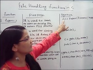 File Handling Functions in C in Hindi Lec-67|C Programming Tutorial in Hindi