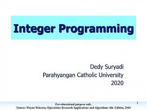 Integer Programming (9.2, Example 3: Fixed-Charge, 5: Set-Covering)