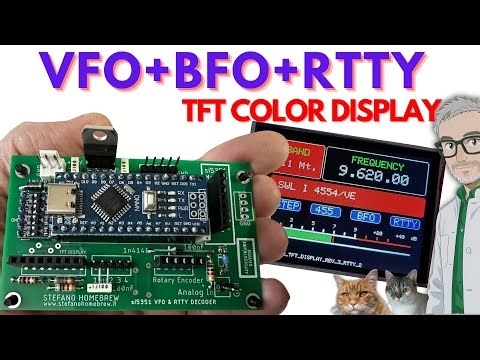 Arduino Nano + Si5351: VFO + BFO with TFT Display and 50 Baud RTTY Decoding – All on a Single PCB