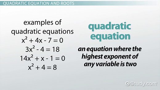 Roots of a Quadratic Equation | Overview, Function & Formula