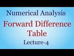 Forward Difference Table | The Calculus Of Finite Difference L-4 | Numerical Analysis |