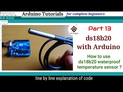 DS18B20 waterproof temperature sensor with(code explained) | Arduino tutorial 13