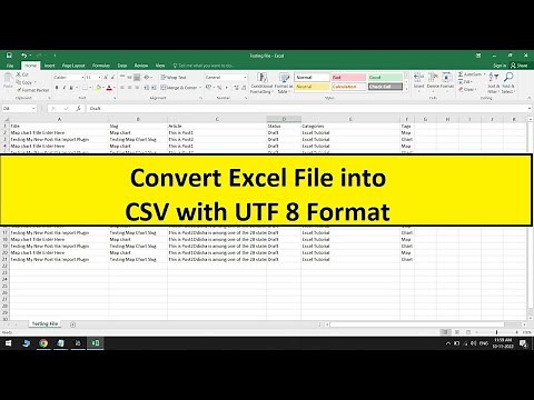 How to Convert Excel File into CSV with UTF 8 Format