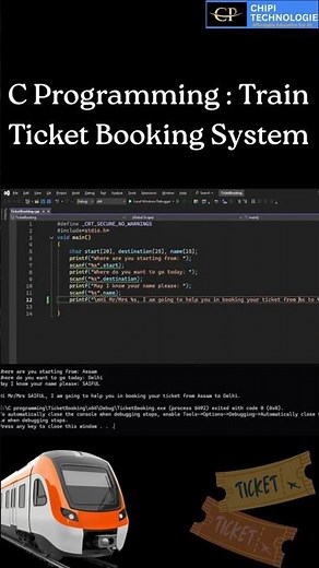 C Program to Mimic Ticket Booking System | Simple Bus Train Reservation Logic Explained