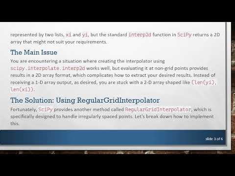 Solving the Python 2D Interpolation Challenge with SciPy