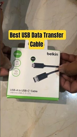 ⚡ Belkin USB to Type-C Cable Unboxing | Fast Charging & Durable Design! 🔥 #tech #datacable #shorts