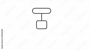 Vidéo Stock Animated algorithm icon. Flowchart line animation. Decision making chart. Process optimization. Machine learning. Black illustration on white background. HD video with alpha channel. Motion graphic