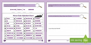 Morse Code Worksheets and Code-breaker Chart