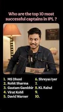 Top 10 Legendary IPL Captains! #ipl #ipl2026 #captain #msdhoni