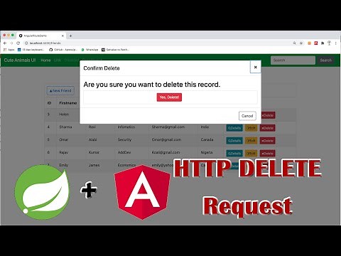 How to code a DELETE Operation using Angular