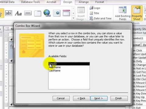 Access 2010: Auto populate fields using a combo box in forms.