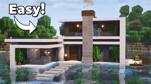 Minecraft Large Modern House Tutorial