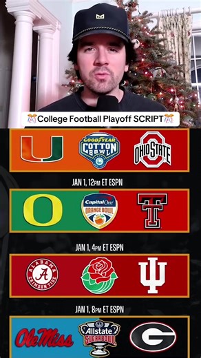 College football playoff script…🎊🎉 | college football playoff