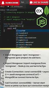 Mongoose MongoDB Connection in Node.js | 60 Sec Tutorial